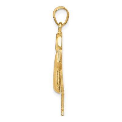 14K Yellow Gold Puffed Boy Charm – view 3