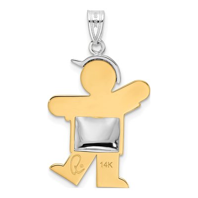 14K Two-Tone Gold Boy Charm – view 4