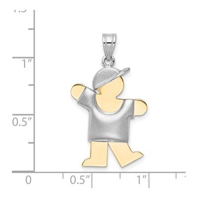 14K Two-Tone Gold Boy Charm – view 5