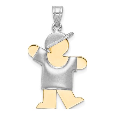 14K Two-Tone Gold Boy Charm