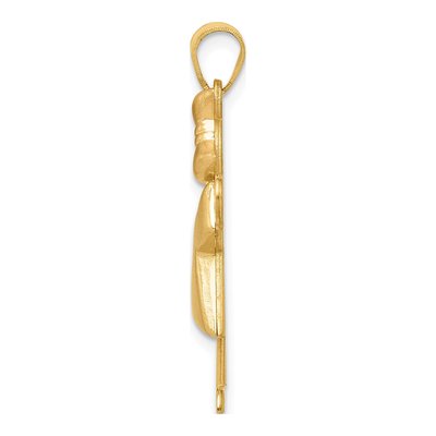 14K Two-Tone Gold Puffed Girl Charm – view 3
