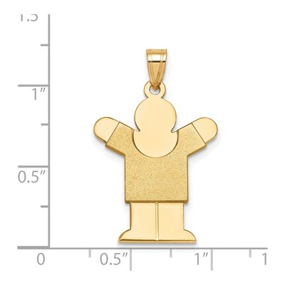 14K Yellow Gold Boy Pendant – view 4