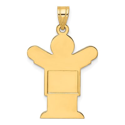 14K Yellow Gold Boy Pendant – view 5