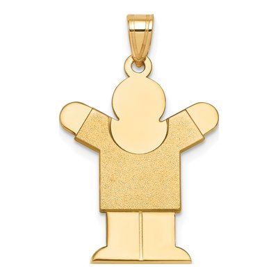 14K Yellow Gold Boy Pendant