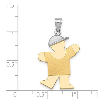14K Two-Tone Gold Boy Charm – view 4