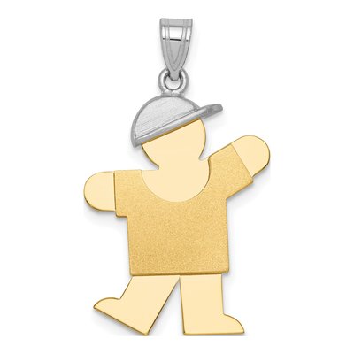 14K Two-Tone Gold Boy Charm