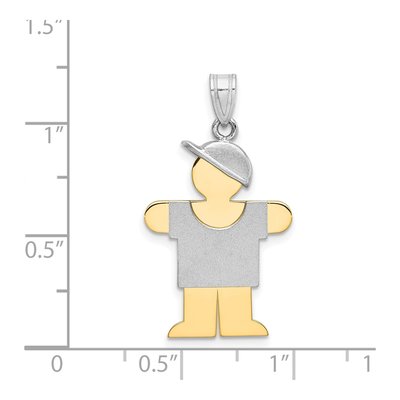 14K Two-Tone Gold Boy Charm – view 3