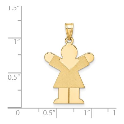 14K Yellow Gold Girl Love Charm – view 4
