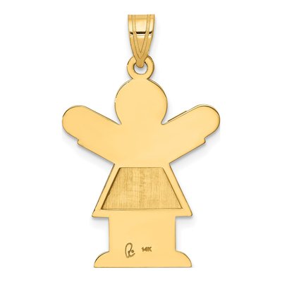 14K Yellow Gold Girl Love Charm – view 5