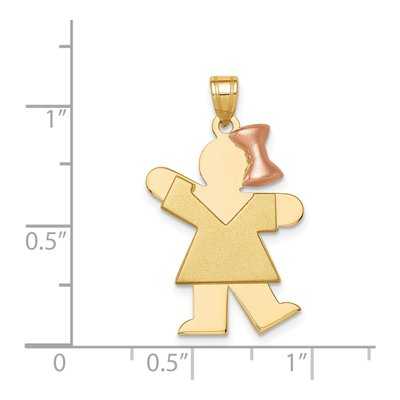 14K Two-Tone Gold Girl Charm – view 3