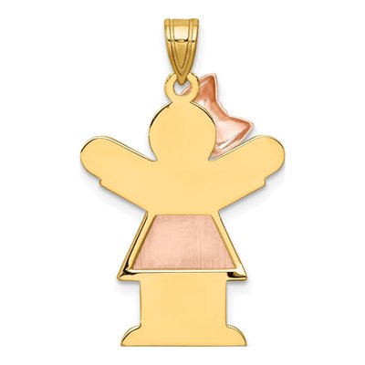 14K Two-Tone Gold Girl Charm – view 5