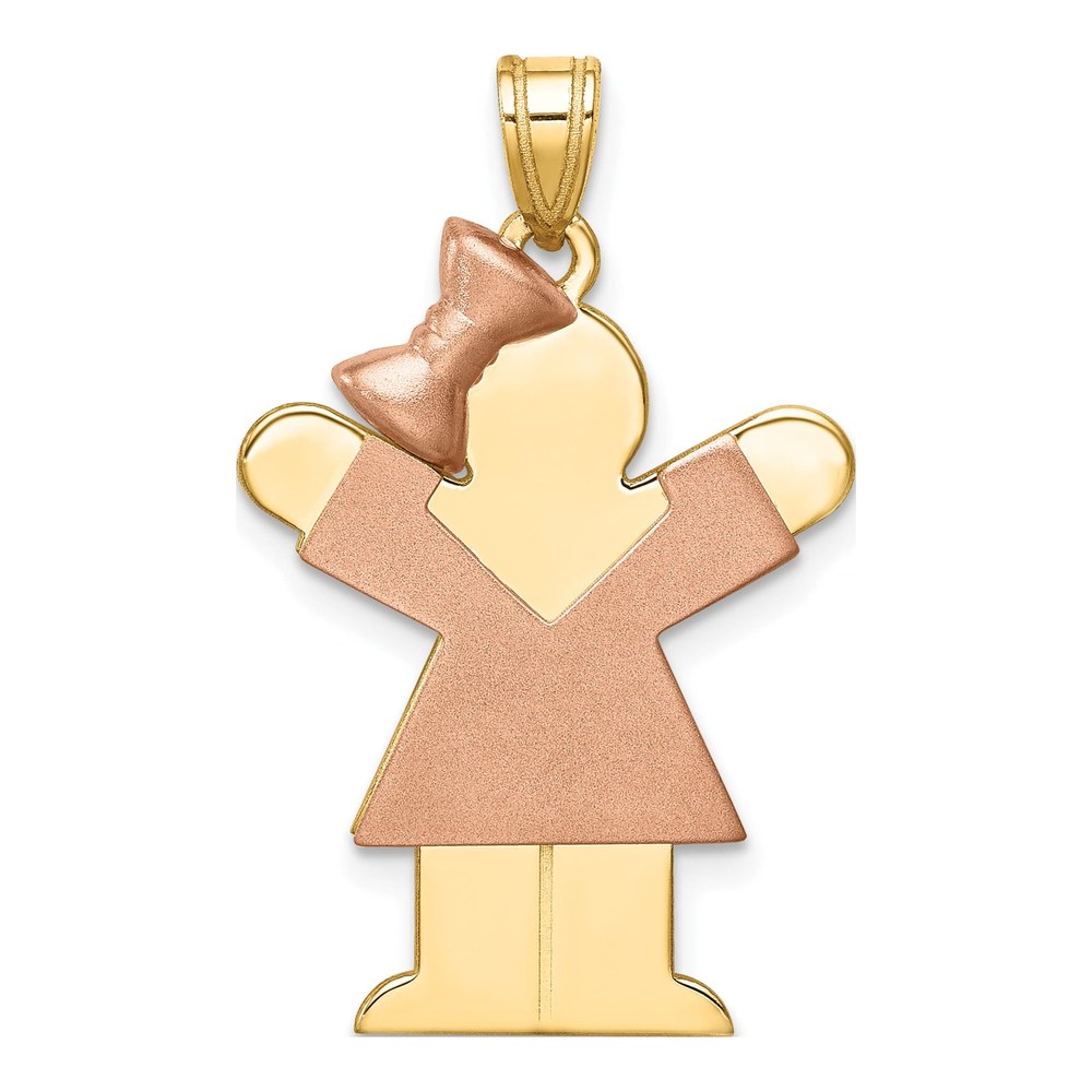 14K Two-Tone Gold Girl Charm