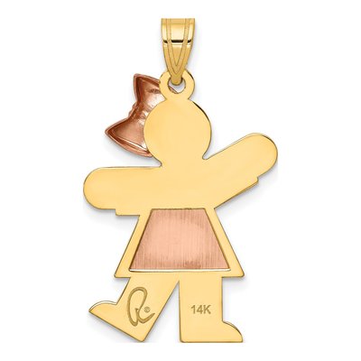 14K Two-Tone Gold Girl Charm – view 5