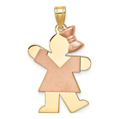 14K Two-Tone Gold Girl Charm