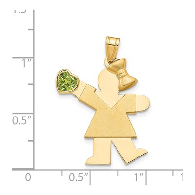 14K Yellow Gold Girl Kiss Charm – view 2