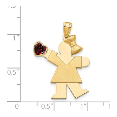 14K Yellow Gold Girl Kiss Charm – view 3