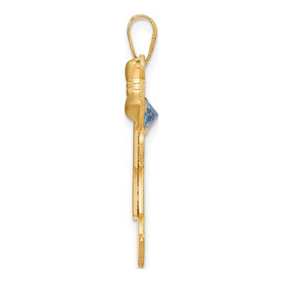 14K Yellow Gold Girl Kiss Charm – view 3