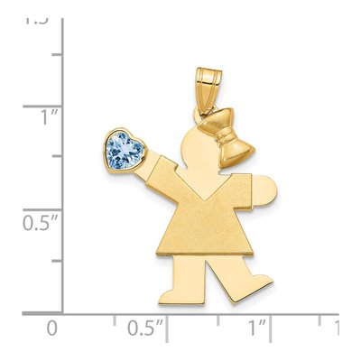 14K Yellow Gold Girl Kiss Charm – view 4
