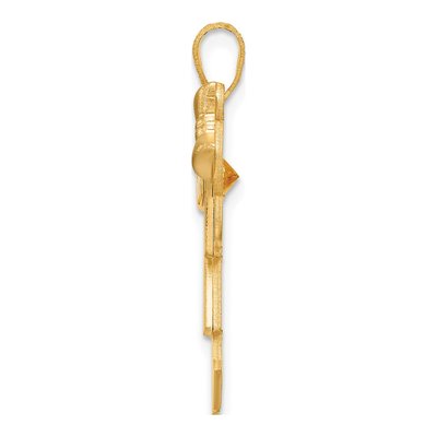 14K Yellow Gold Girl Kiss November Birthstone Charm – view 3
