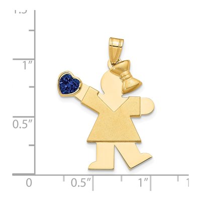 14K Yellow Gold Girl Kiss Charm – view 2