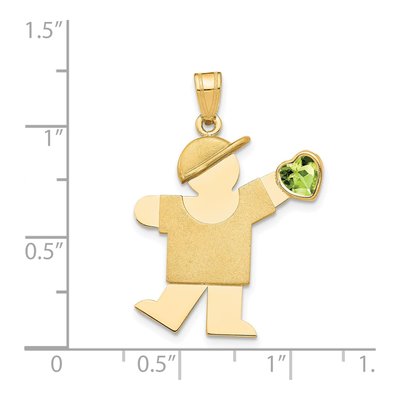 14K Yellow Gold Boy Kiss Charm – view 3