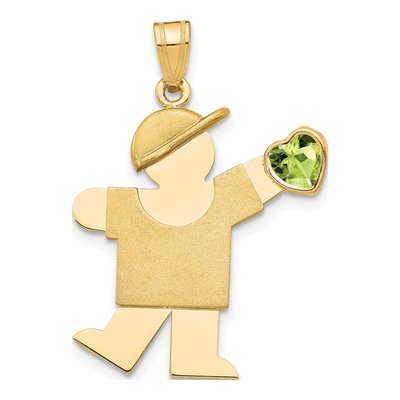 14K Yellow Gold Boy Kiss Charm