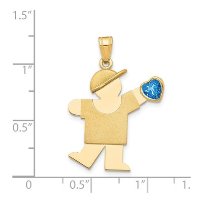 14K Yellow Gold Boy Kiss Charm – view 3