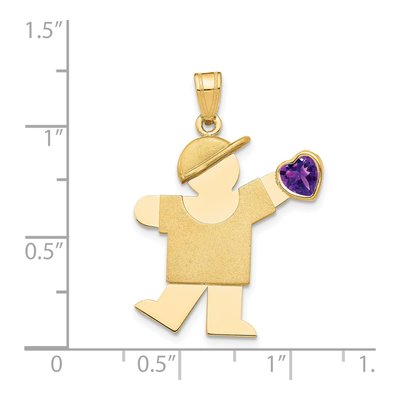 14K Yellow Gold Boy Kiss Charm – view 4
