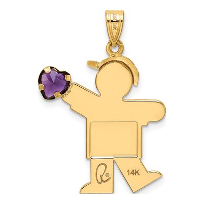 14K Yellow Gold Boy Kiss Charm – view 5