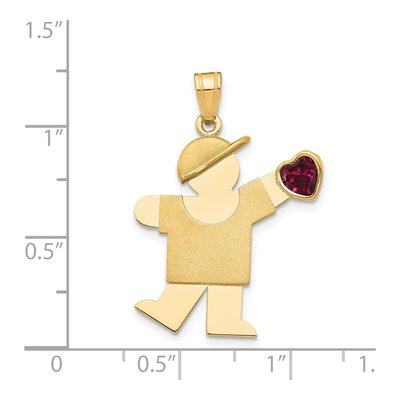 14K Yellow Gold Boy Kiss Charm – view 3