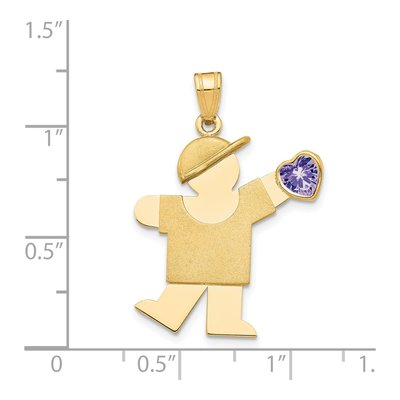 14K Yellow Gold Boy Kiss Charm – view 3
