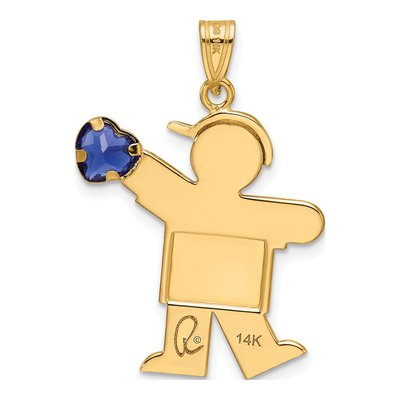 14K Yellow Gold Boy Kiss Charm – view 5