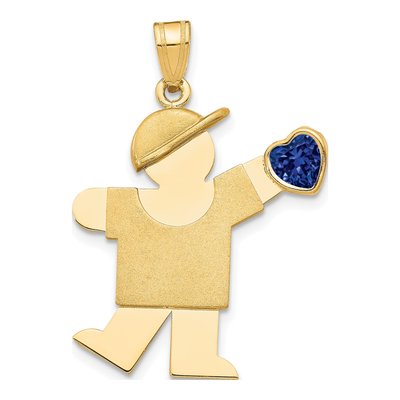 14K Yellow Gold Boy Kiss Charm