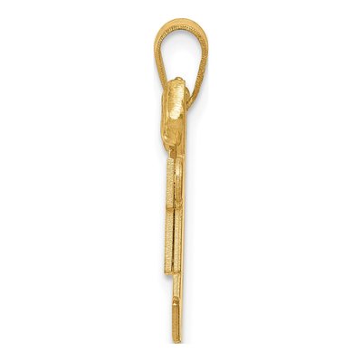 14K Yellow Gold Double Boys Kiss Charm – view 2
