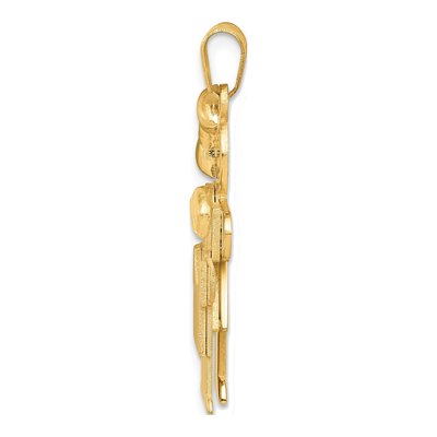 14K Gold Engravable Big Girl Little Boy Charm – view 2