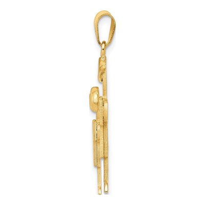 14K Yellow Gold Big Little Boy Hugs Charm – view 3