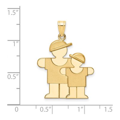14K Yellow Gold Big Little Boy Hugs Charm – view 4