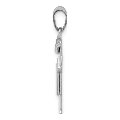 14K White Gold Boy Charm – view 3