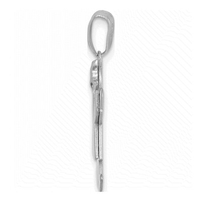14K White Gold Girl Charm – view 3