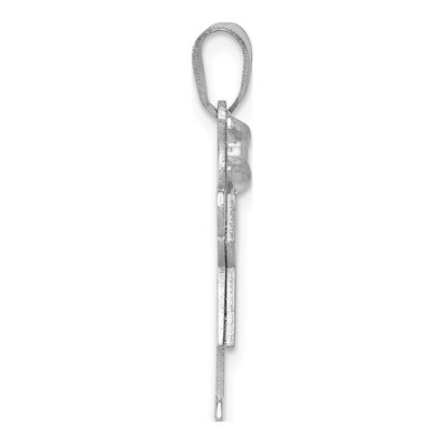 14K White Gold Girl Charm – view 3