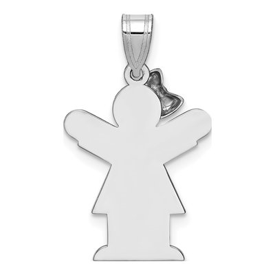 14K White Gold Girl Charm – view 5