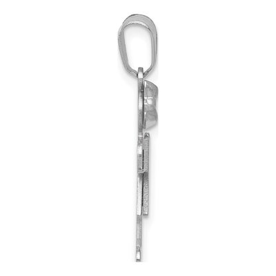 14K White Gold Girl Charm – view 3