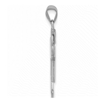 14K White Gold Boy Charm – view 3