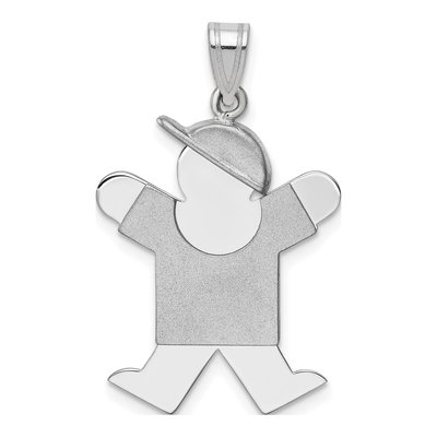 14K White Gold Boy Charm