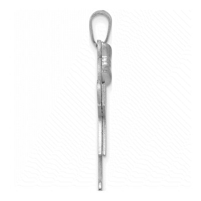 14K White Gold Girl Charm – view 3