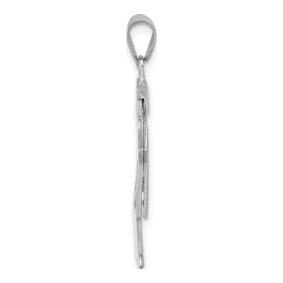 14K White Gold Boy Charm – view 3
