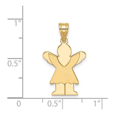 14K Yellow Gold Girl Charm – view 4
