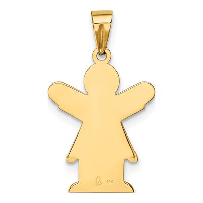 14K Yellow Gold Girl Charm – view 5