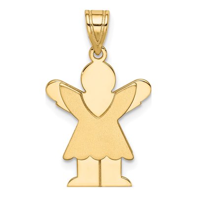 14K Yellow Gold Girl Charm