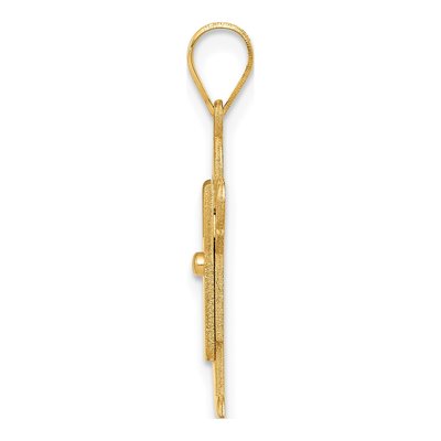 14K Yellow Gold Boy Overalls Charm – view 3